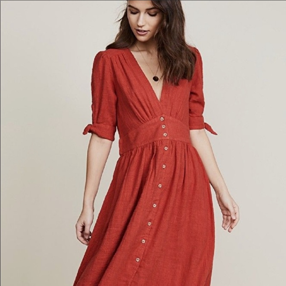 Love Of My Life Midi Dress, Maroon/Red in Color